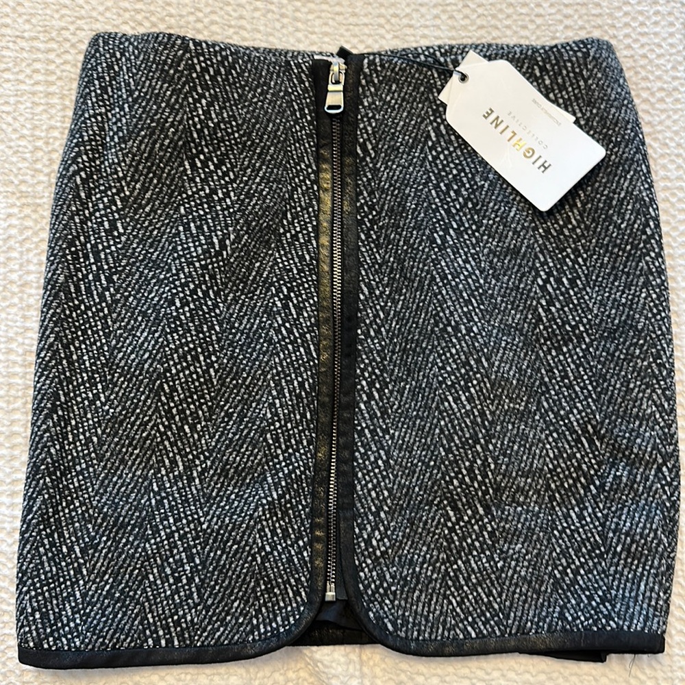 Brand New Black Zipper Skirt